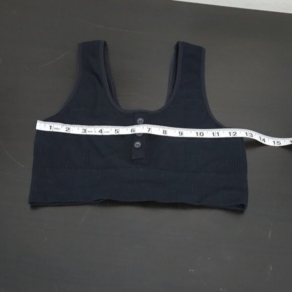 Gymshark Dames Power Down Croplette Black Power Down Sports Bra Size M - Picture 7 of 8